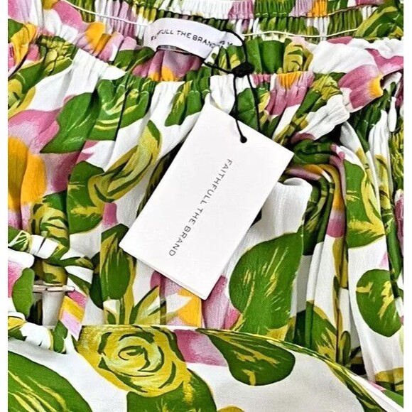 Faithfull the Brand Anthropologie Floral Midi‎ Dress NWT 10 Belt Garden Sundress - Picture 8 of 9